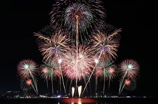파타야 국제 불꽃축제 현장