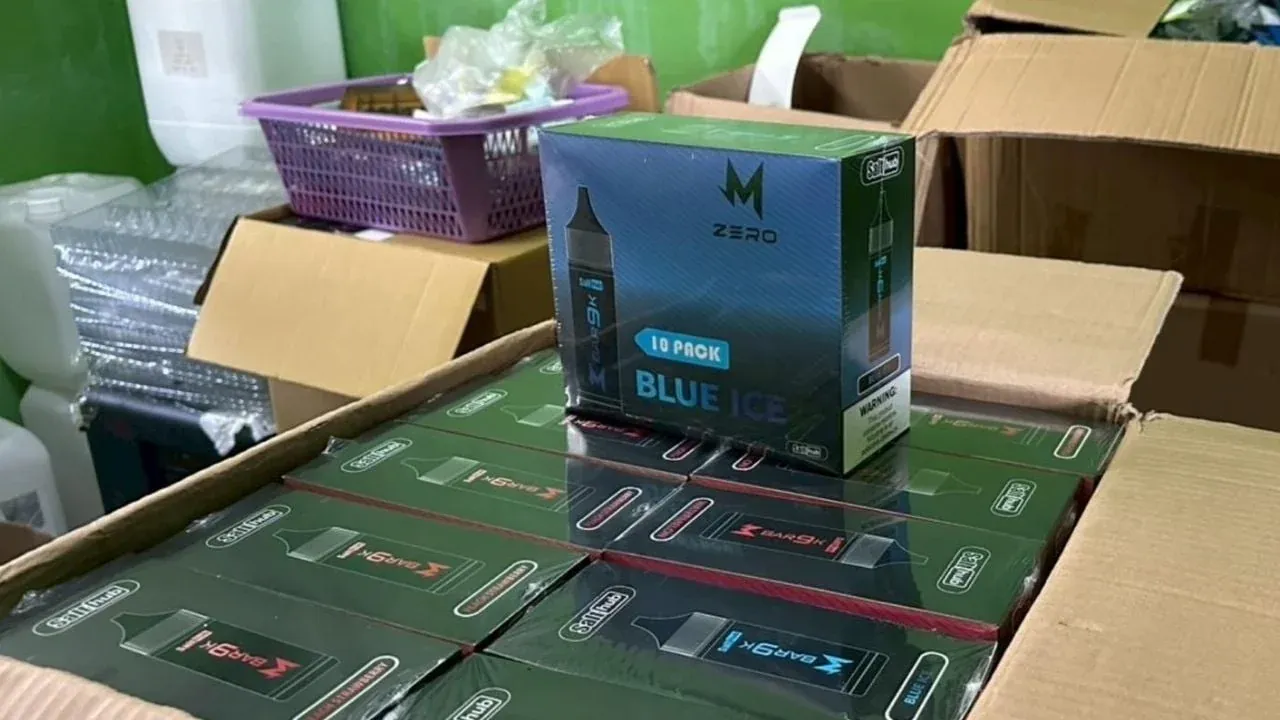 압수된 불법 전자담배 제품들