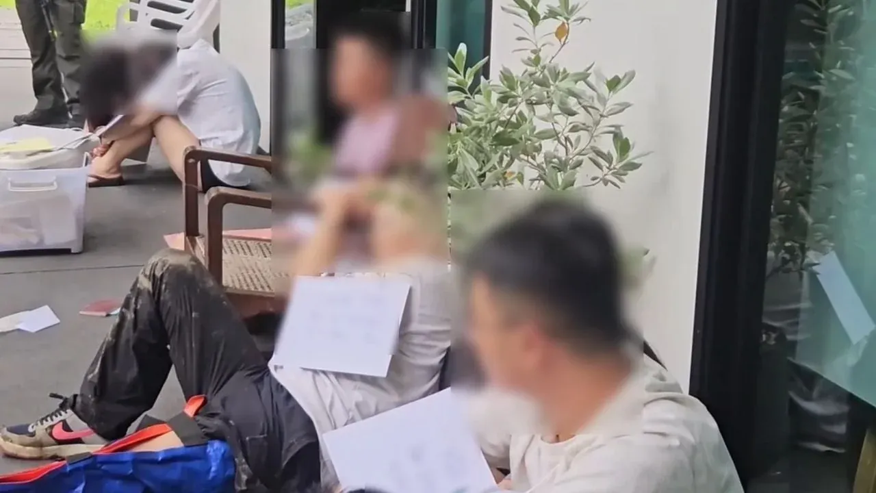 중국인 콜센터 보이스피싱 조직원들