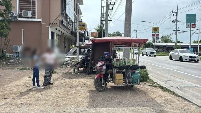 파타야 노점상 사건 현장