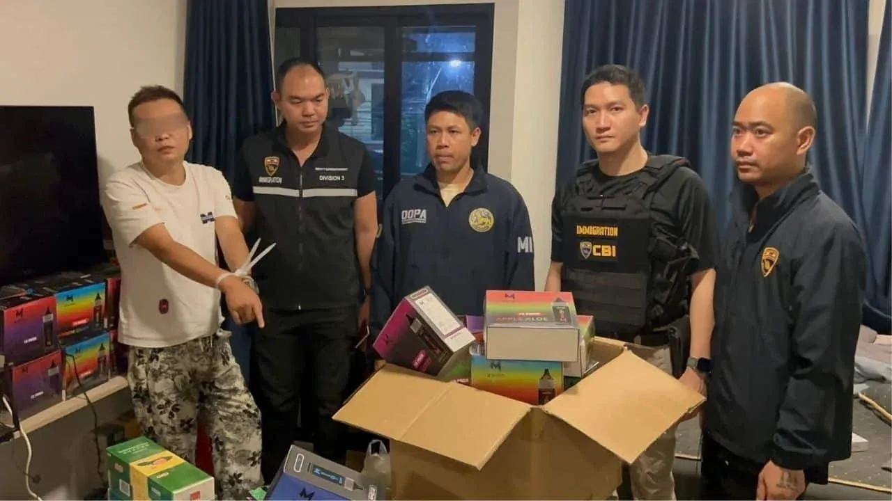 파타야 마약 단속 현장