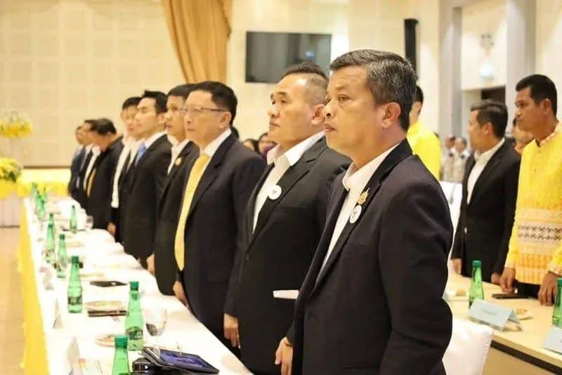 환영 행사 참석자들
