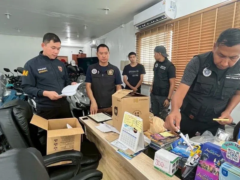 푸껫 파통 지역 단속 현장