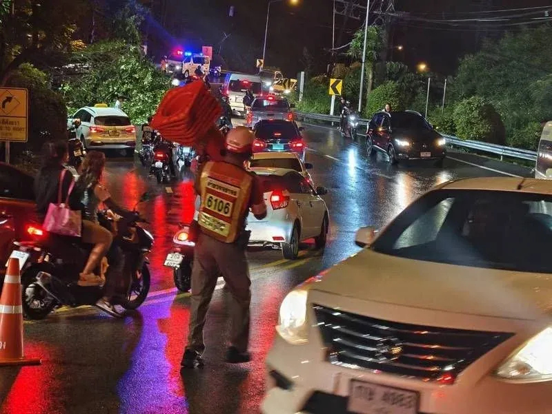 파통 힐 도로 사고 현장