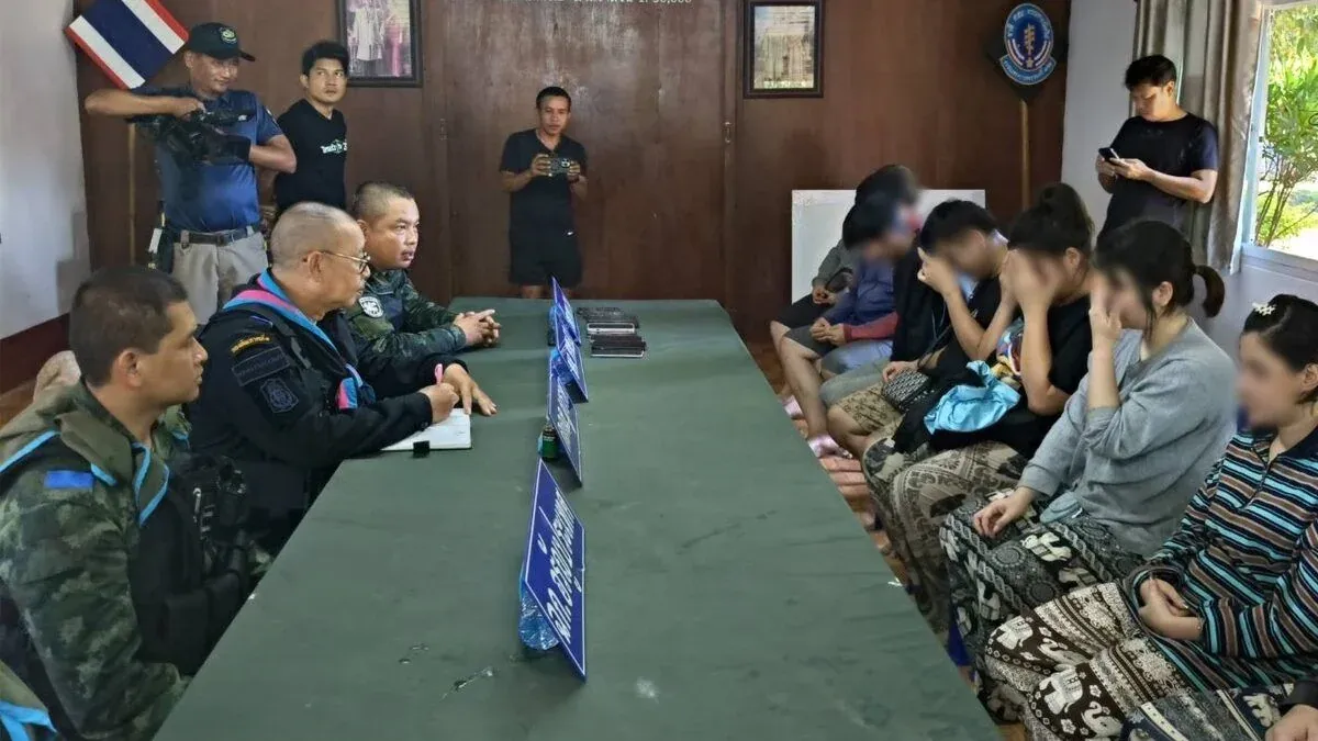 체포된 태국인들