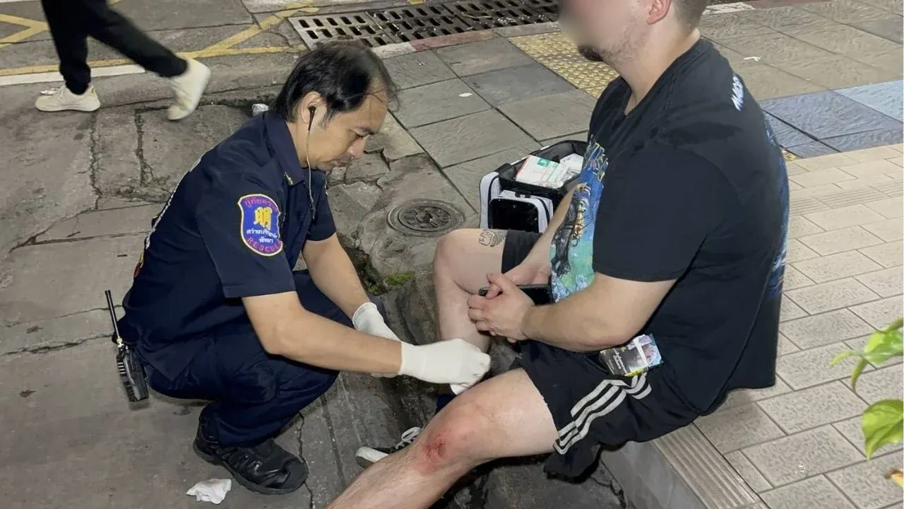 맨홀에 빠진 독일인 관광객 사고 현장