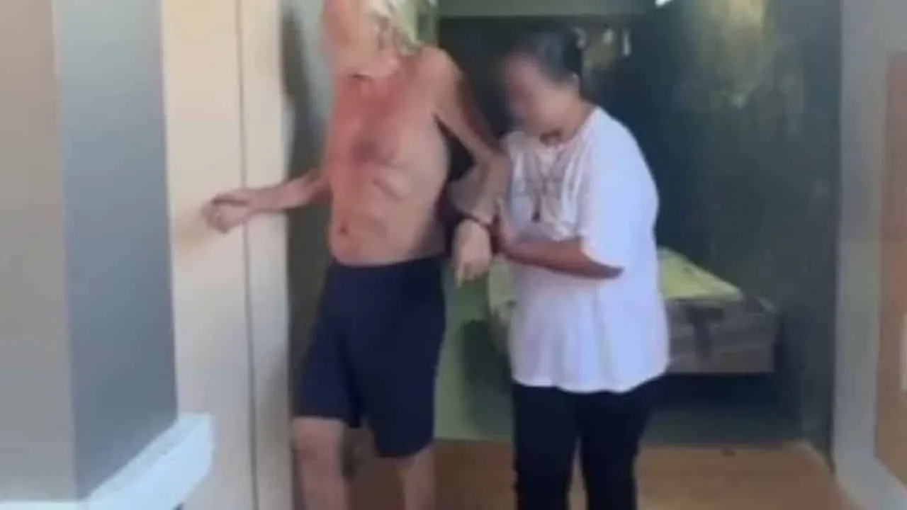 시각장애 독일인의 태국인 아내 자살 현장