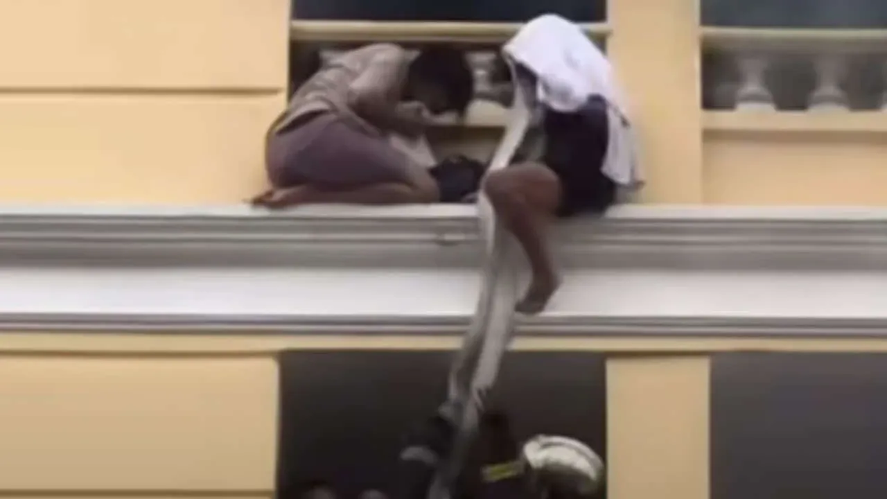 소방대 진화 작업