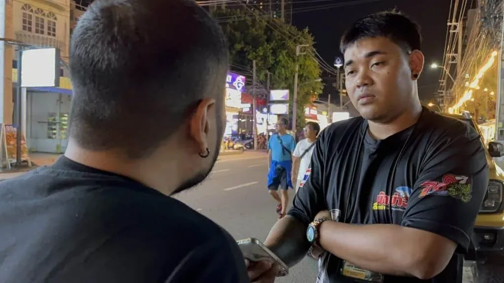 파타야 발코니에서 촬영된 현장 모습