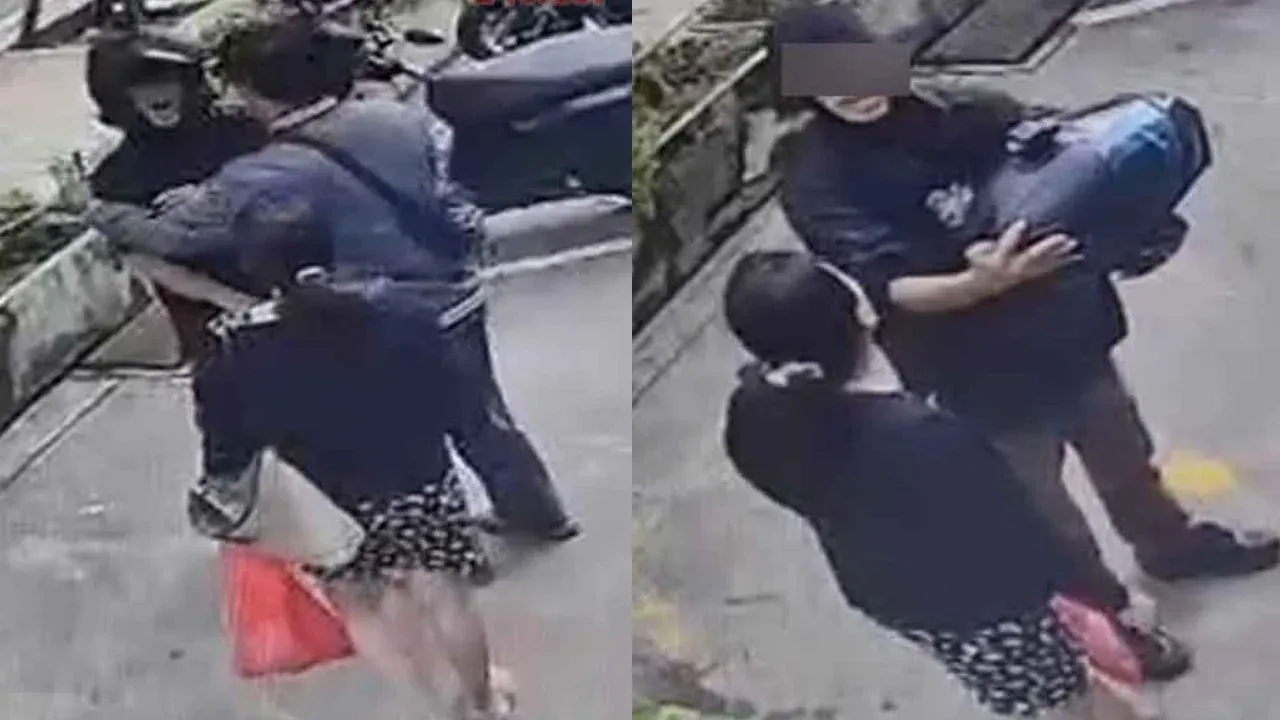 경찰서에 출석한 오토바이 택시 기사