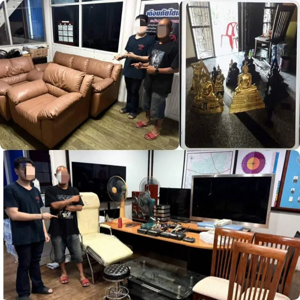 회수된 종교 유물과 가재도구