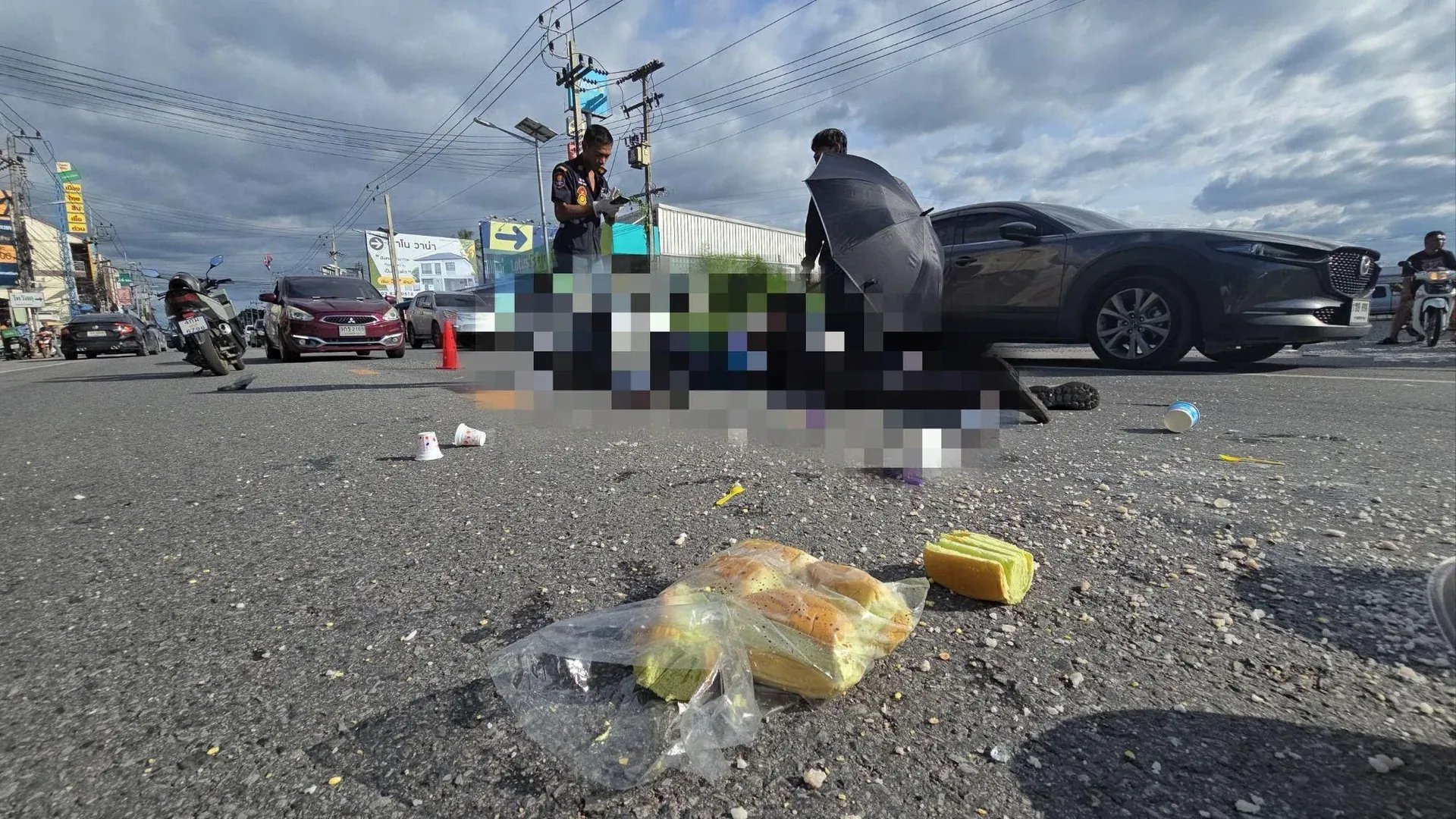 파손된 아이스크림 노점