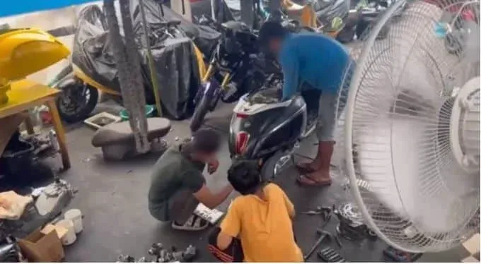 코팡안 불법 렌터카 단속 현장