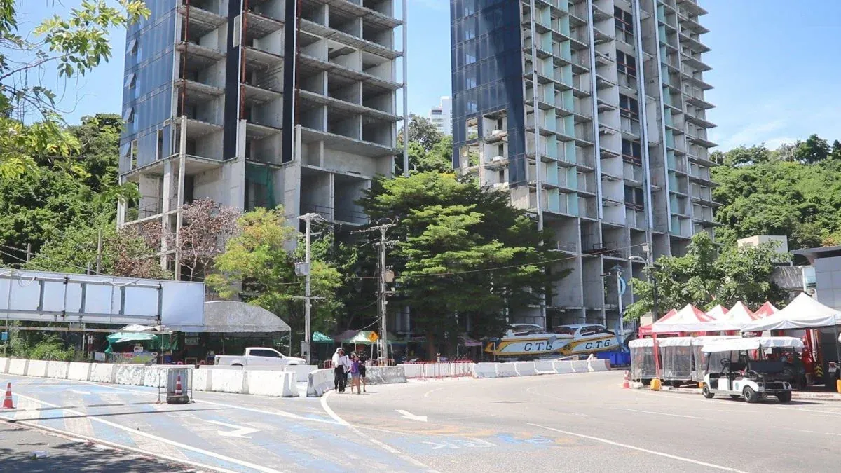 파타야 유휴 해변 콘도 전경