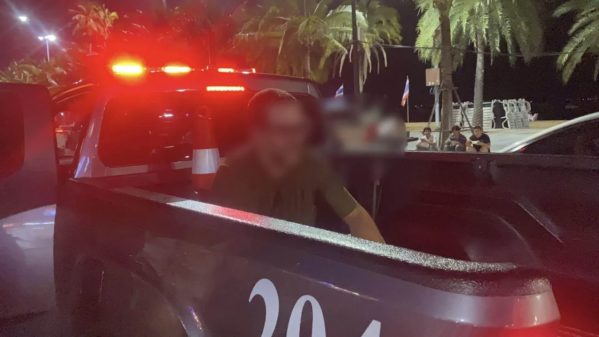 파타야 마사지 가게 절도 사건 현장