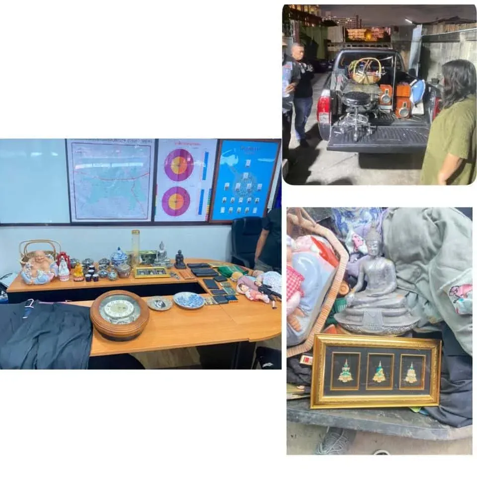 경찰이 압수한 도난 물품들