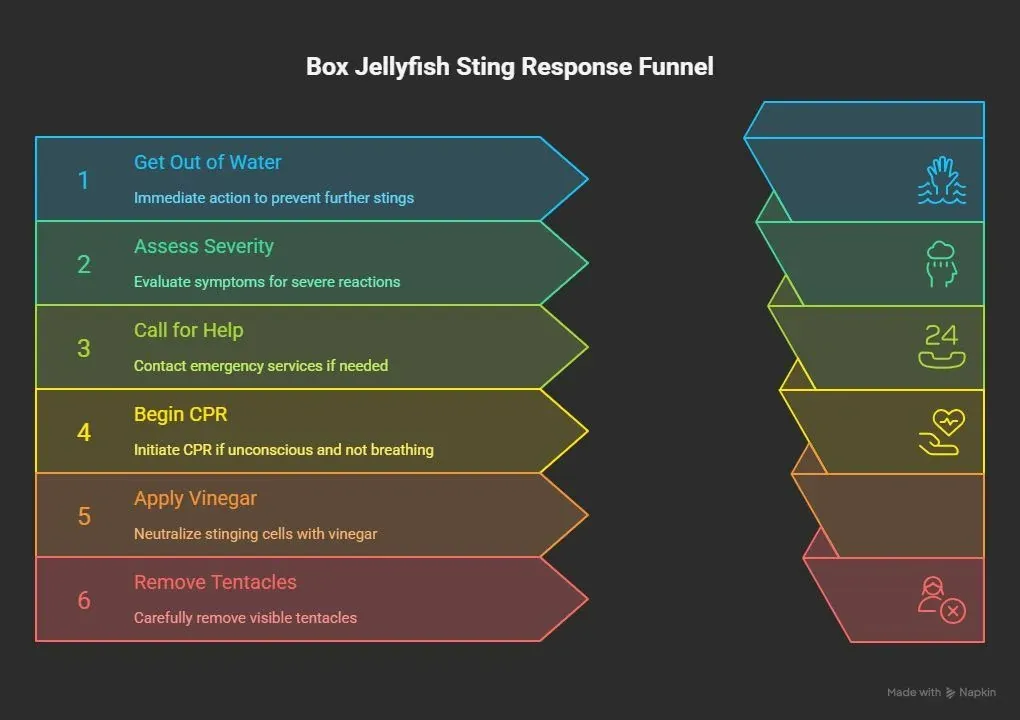 상자 해파리 응급처치 방법