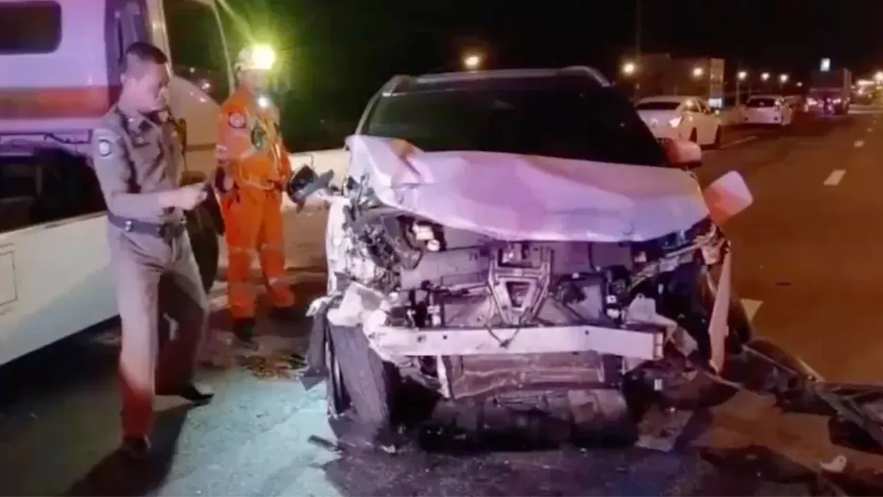 파타야 고속도로 사고 현장