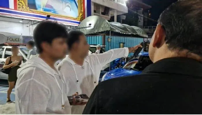 파타야 경찰서 조사 현장