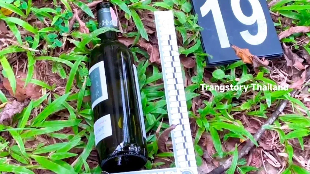 범행 후 와인을 마신 흔적