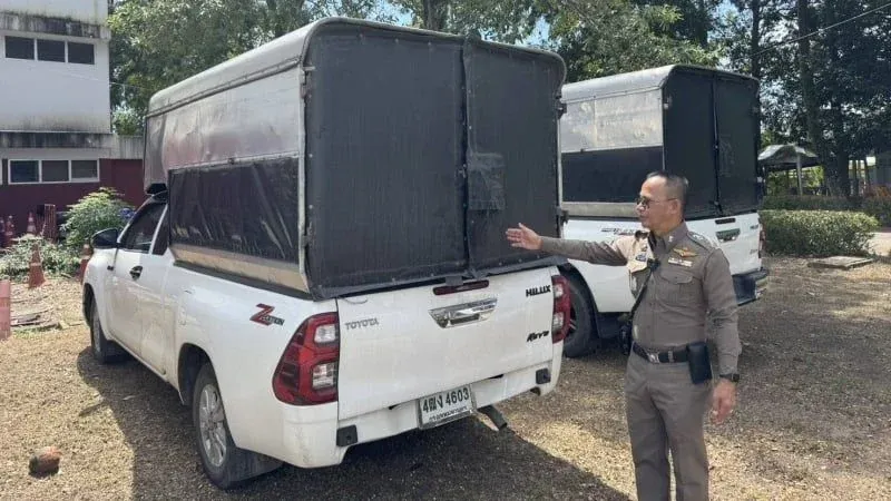 푸껫 검문소에서 적발된 불법 이주 노동자 운송 차량