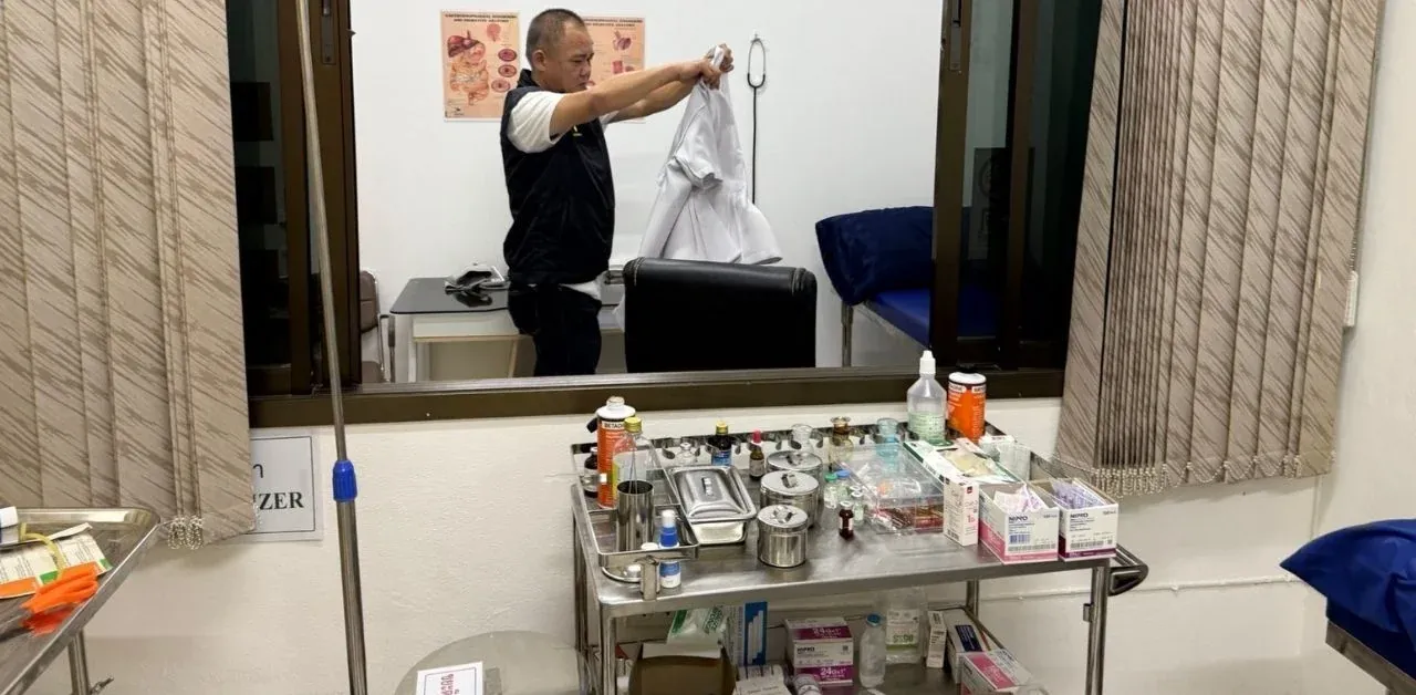 파타야 불법 의원 단속 현장