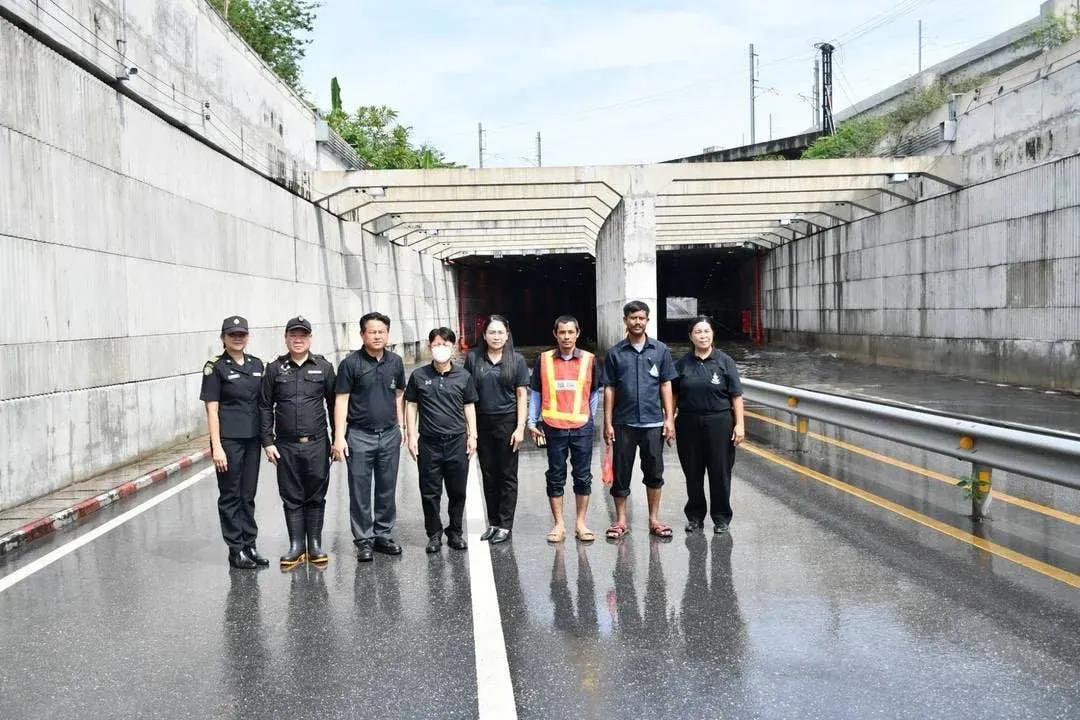 방콕 지하차도 침수 현장