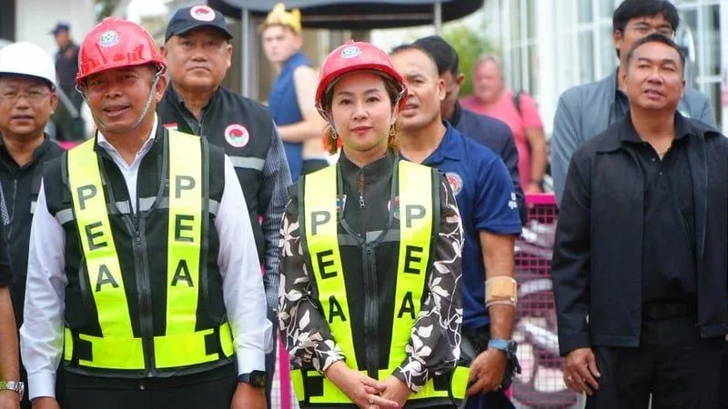 파통 전선 지중화 공사 현장