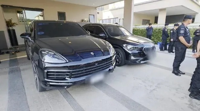 용의자 체포 현장