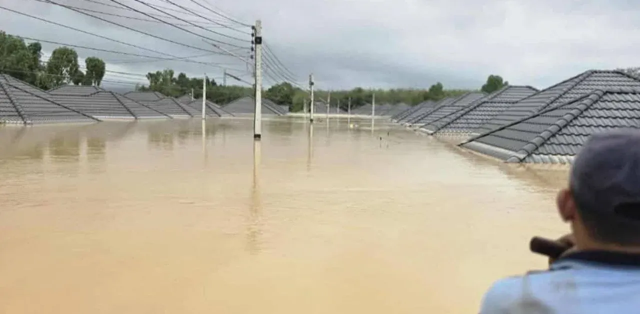 합야이 지역 홍수 현장