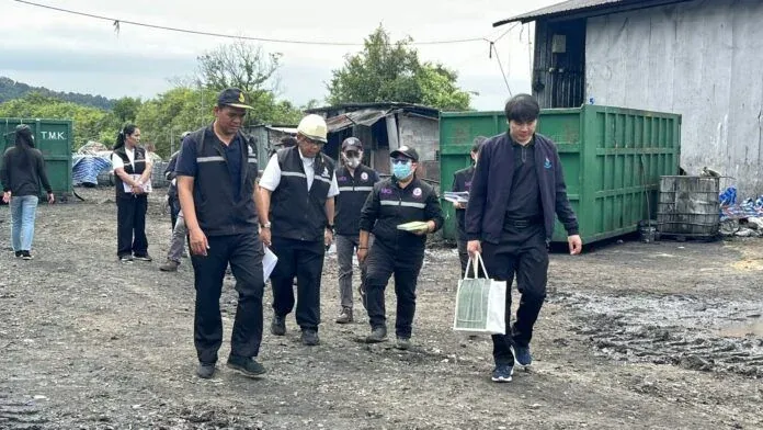 촌부리 재활용 공장 현장 점검 모습