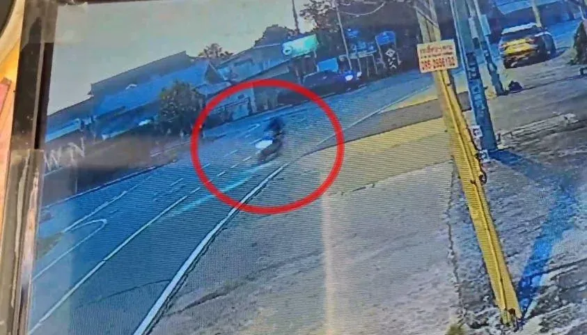 파타야 오토바이 사고 현장