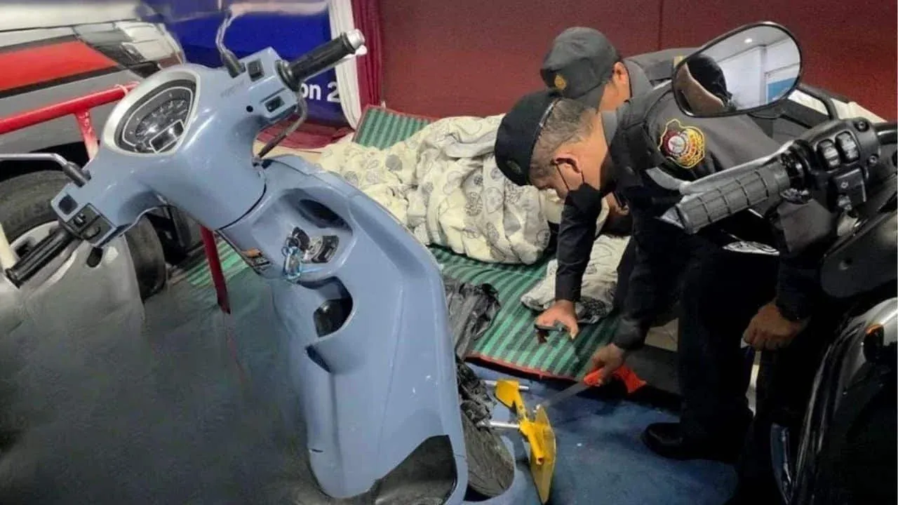 파타야 경찰 바퀴 잠금장치 사건