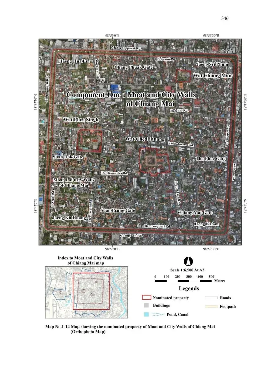 치앙마이 란나 유산 지도