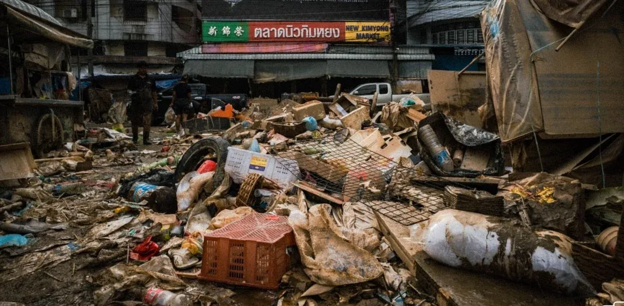 홍수 이후 하띠야이 복구 현장