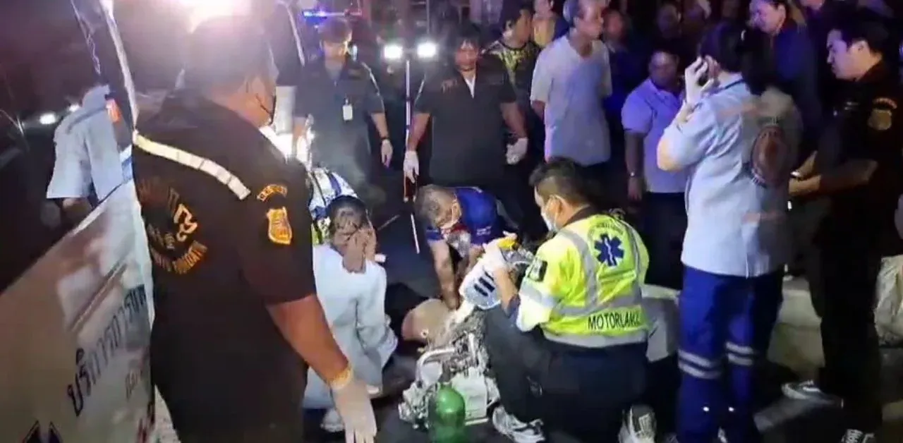 방콕 횡단보도 사고 현장