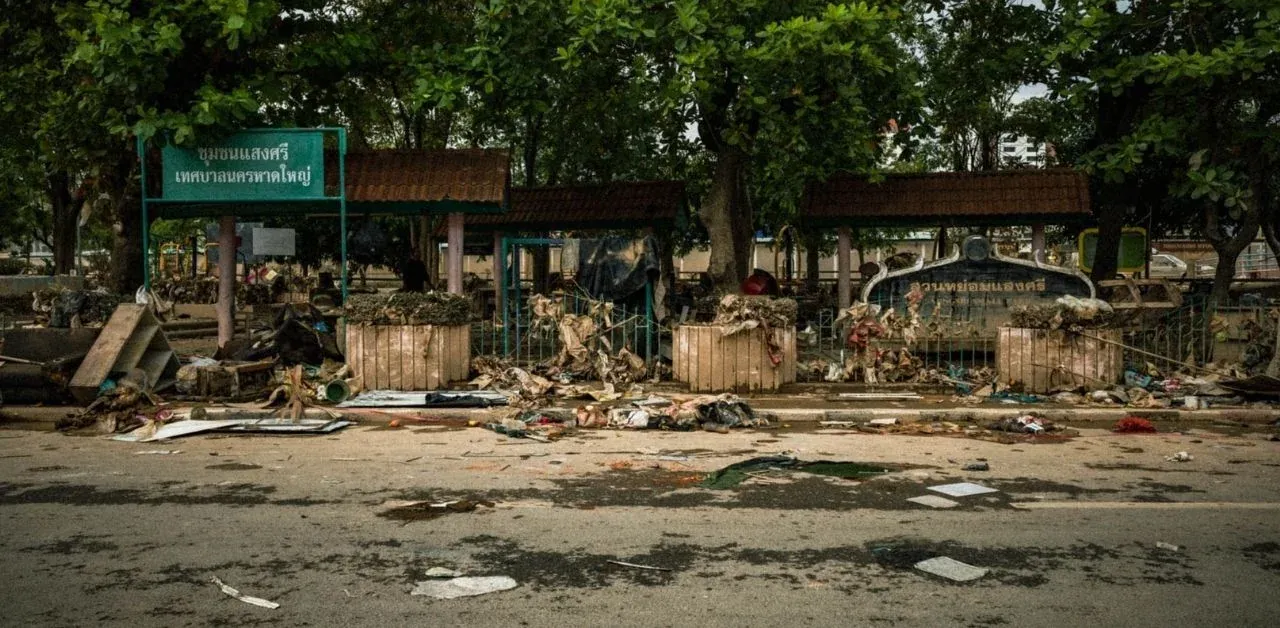 태국 남부 홍수 피해 현장
