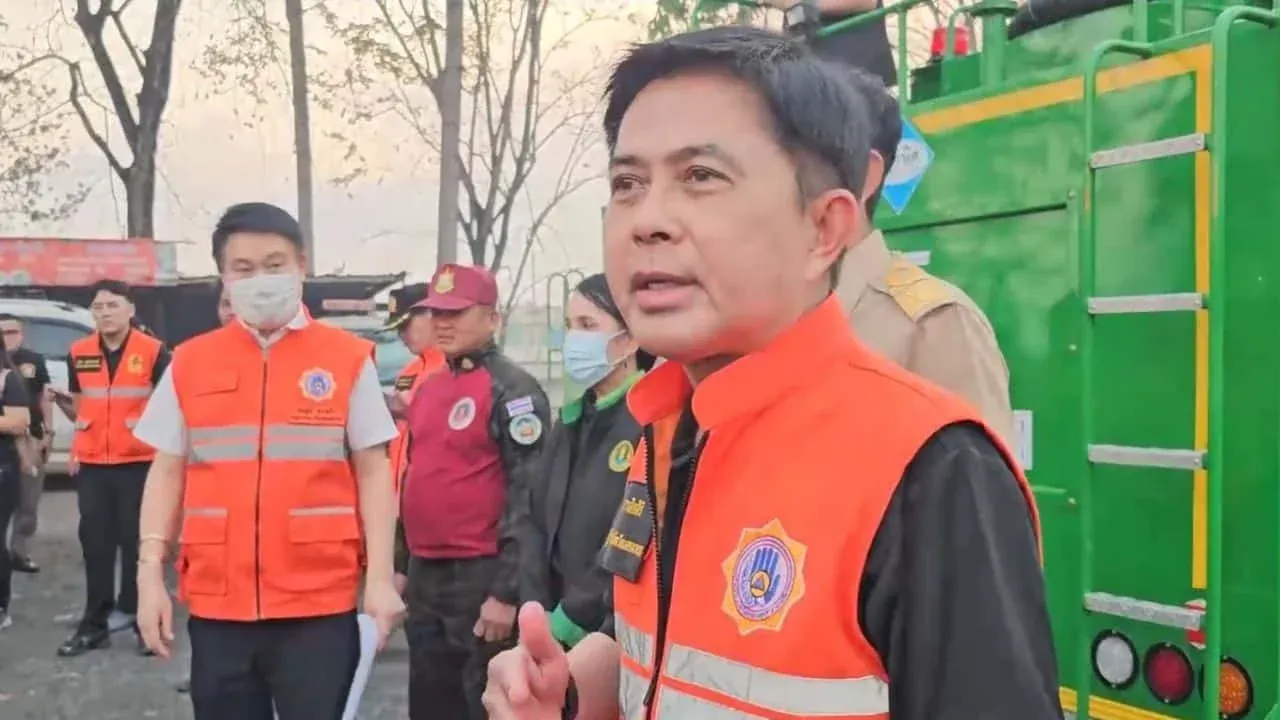 나콘나욕 들판 화재 현장