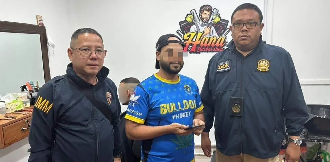 푸켓에서 체포된 불법 이발사