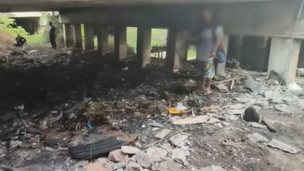 노숙자 방화 사건 관련 이미지