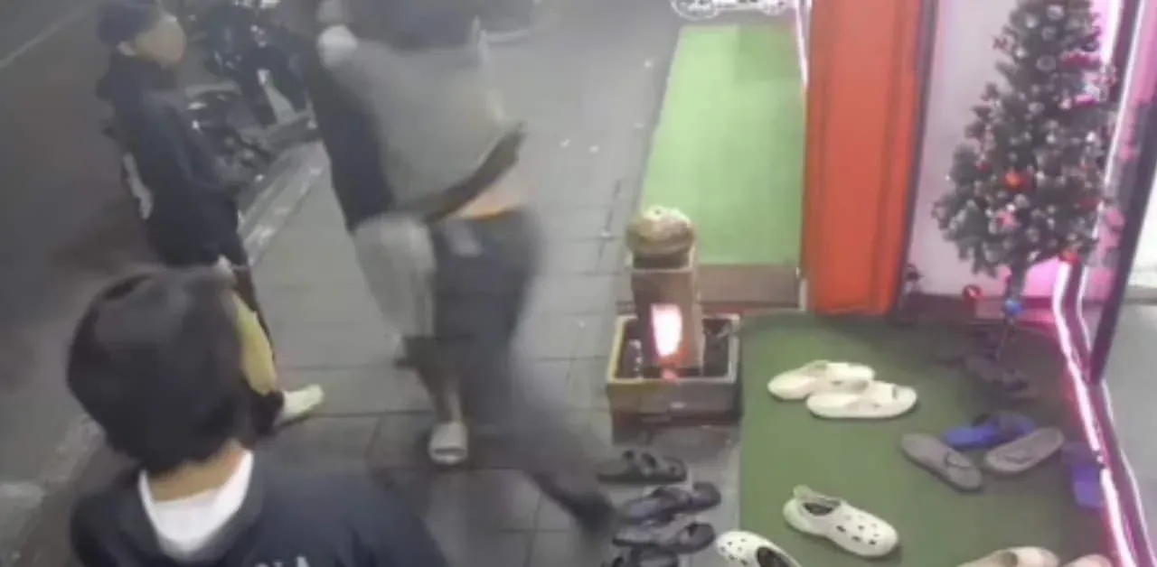 CCTV에 포착된 폭행 장면