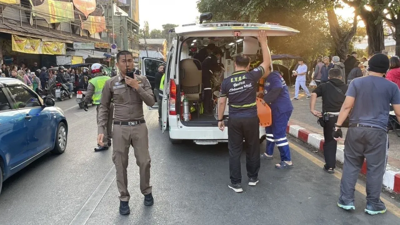 치앙마이 그랩 전기차 사고 차량