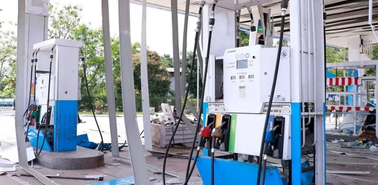 태국 남부 화재 및 폭발 현장