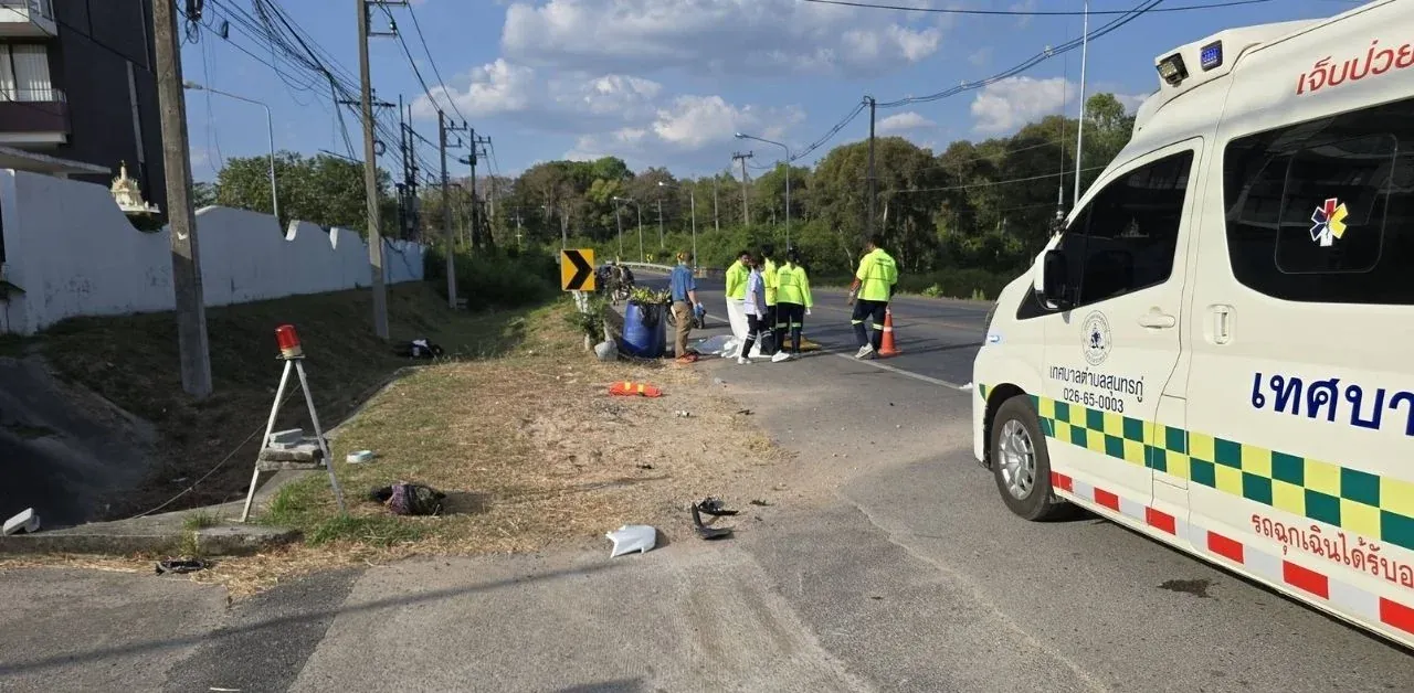 라용 오토바이 사고 현장