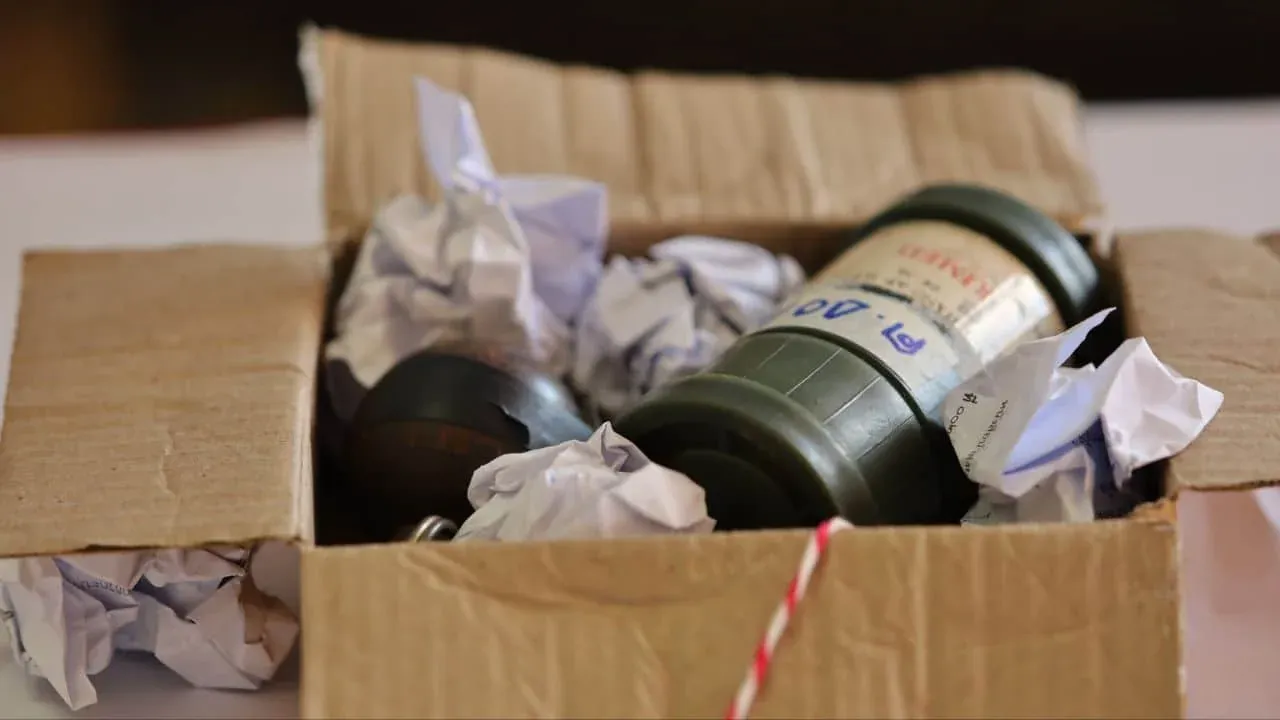 나콘시탐마랏 경찰의 무기 압수 작전 현장