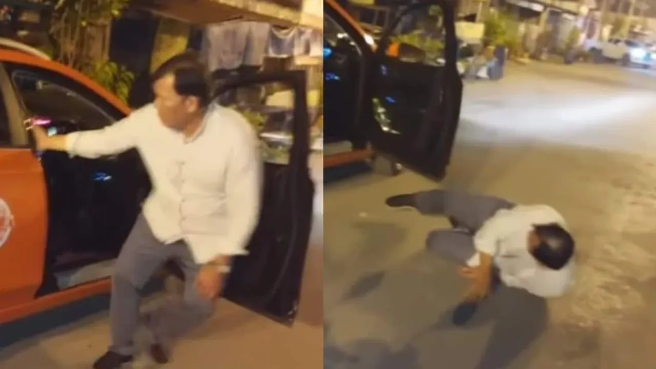 아유타야 택시 충돌 사고 현장