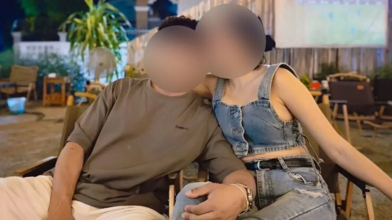 미용실 사장이 경찰서에서 전 남자친구의 폭행 피해를 신고하는 모습