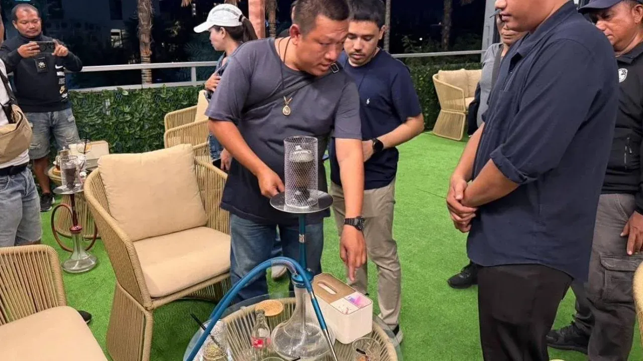 압수된 물담배 장비