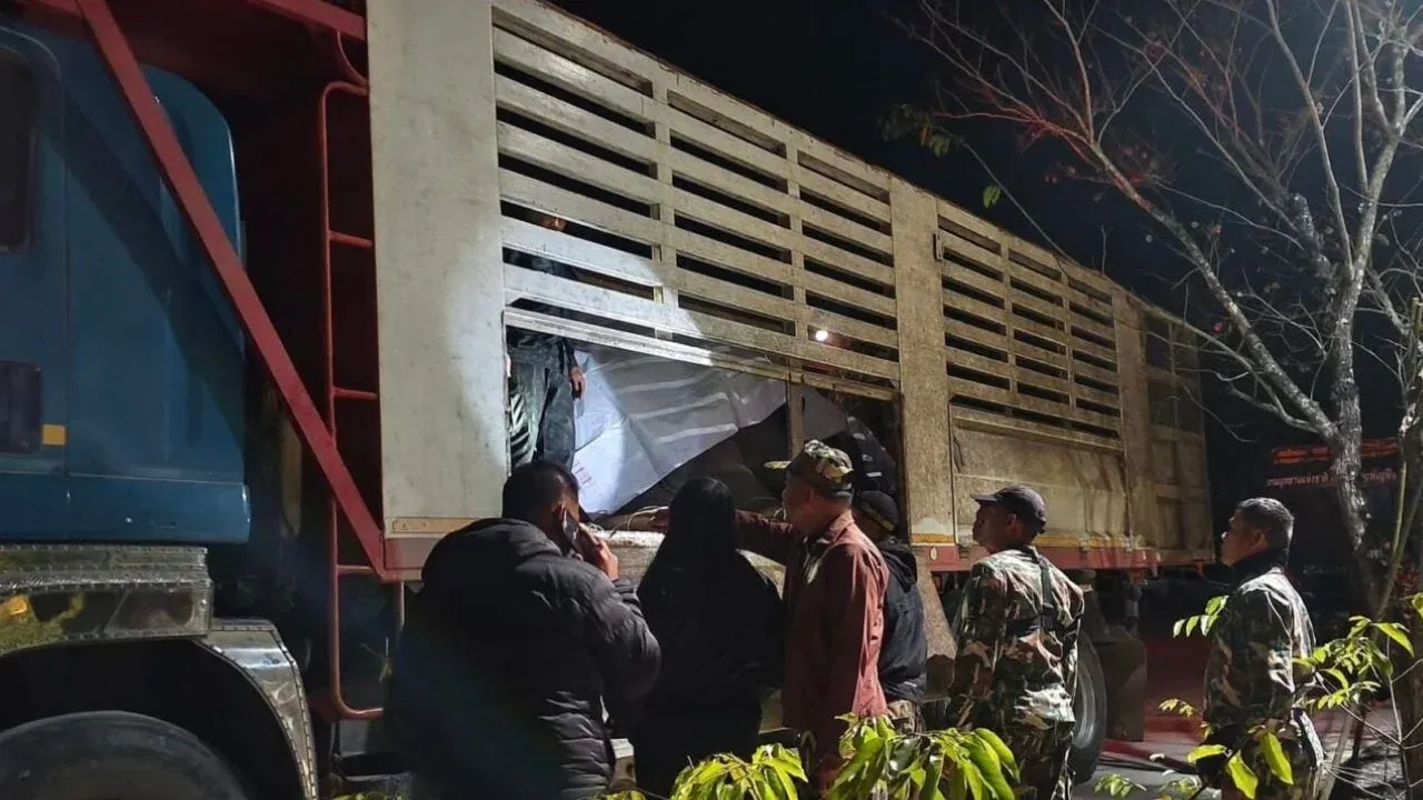 이주 준비 중인 야생 코끼리 플라이 시돈 후팝