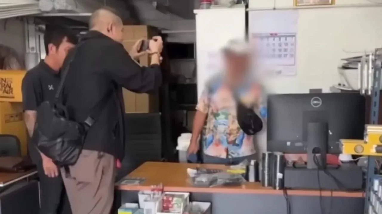 파타야 총기 사건 수사 현장